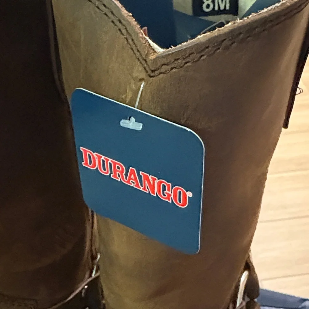Durango Brown Leather Harness Boots - Picture 2 of 5